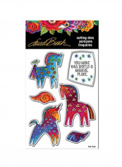 Laurel Burch Magical Horses Die Cut Set White/Pink/Blue