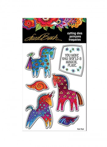 Laurel Burch Magical Horses Die Cut Set White/Pink/Blue