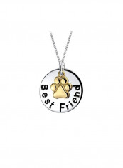 14 Karat Gold Plated 925 Sterling Silver Enamel Studded Pendant Necklace