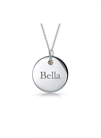 14 Karat Gold Plated 925 Sterling Silver Enamel Studded Pendant Necklace
