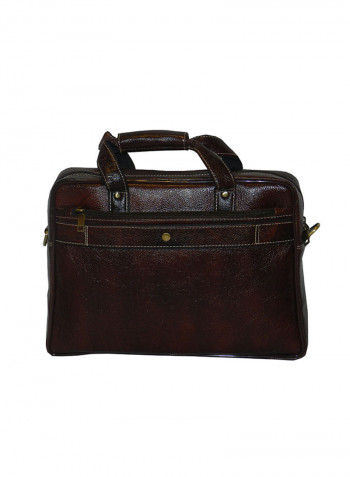 Genuine Leather Designer Office Bag For Travel Brown