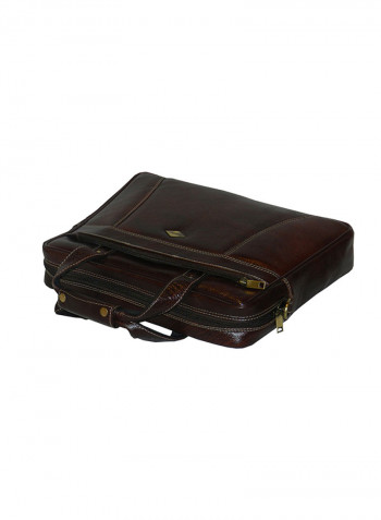 Genuine Leather Designer Office Bag For Travel Brown