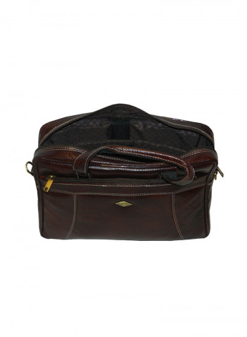 Genuine Leather Designer Office Bag For Travel Brown