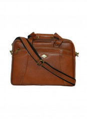 Genuine Leather Designer Office Bag For Travel Tan