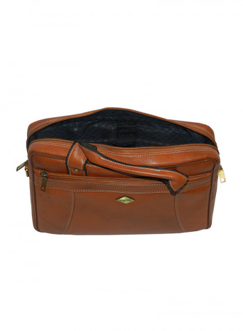 Genuine Leather Designer Office Bag For Travel Tan