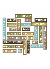 Tholtz Thinlits Traveler Words Die Blue/Green/Brown