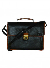 Genuine Leather Designer Office Bag For Travel Black