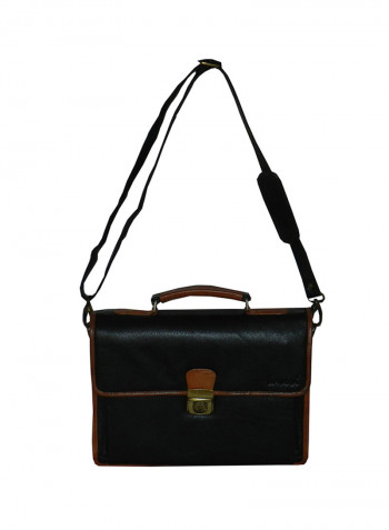 Genuine Leather Designer Office Bag For Travel Black