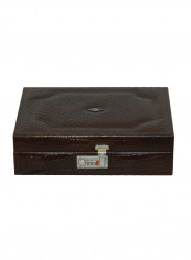18 Grid Genuine Leather Designer Watch Box
