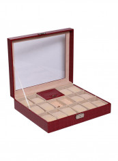 18-Grid Top Glass Ring Cufflinks And Watch Box