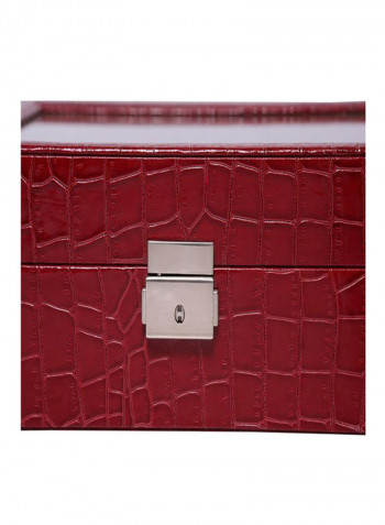 18-Grid Top Glass Ring Cufflinks And Watch Box