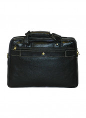 Genuine Leather Designer Office Bag For Travel Black