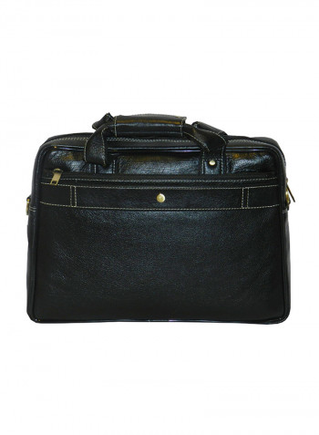 Genuine Leather Designer Office Bag For Travel Black