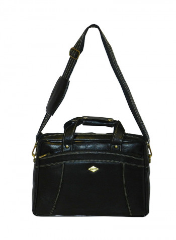 Genuine Leather Designer Office Bag For Travel Black