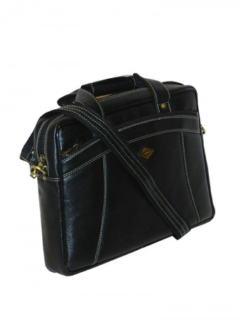 Genuine Leather Designer Office Bag For Travel Black