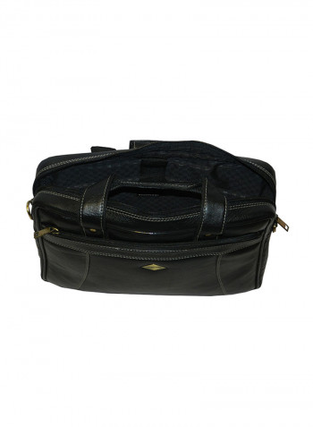 Genuine Leather Designer Office Bag For Travel Black