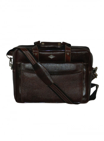 Genuine Leather Designer Office Bag For Travel Brown