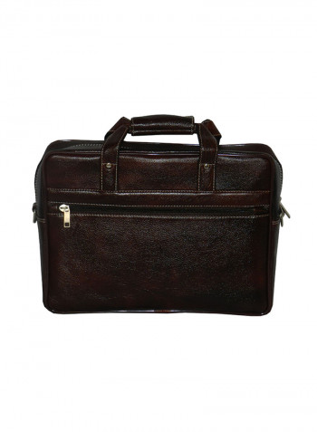 Genuine Leather Designer Office Bag For Travel Brown