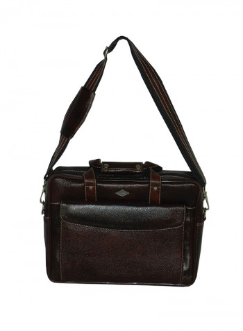 Genuine Leather Designer Office Bag For Travel Brown