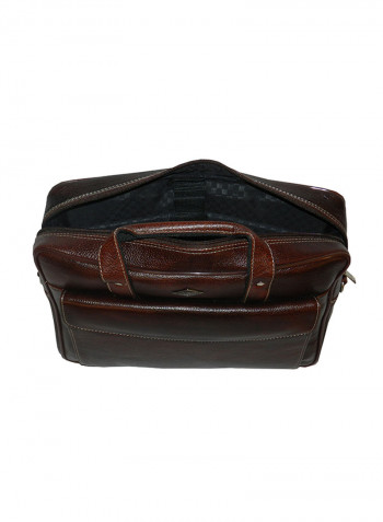 Genuine Leather Designer Office Bag For Travel Brown
