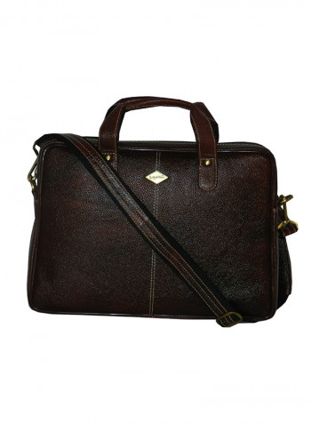 Genuine Leather Designer Office Bag For Travel Brown