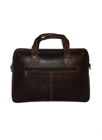Genuine Leather Designer Office Bag For Travel Brown