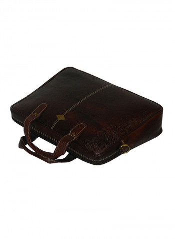 Genuine Leather Designer Office Bag For Travel Brown