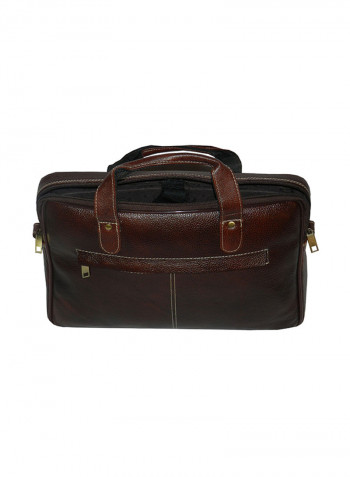 Genuine Leather Designer Office Bag For Travel Brown