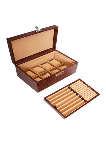 Leather Watches And Jewellery Box