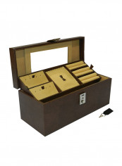 Designer Faux Leather Jewelry Storage Box Organizer