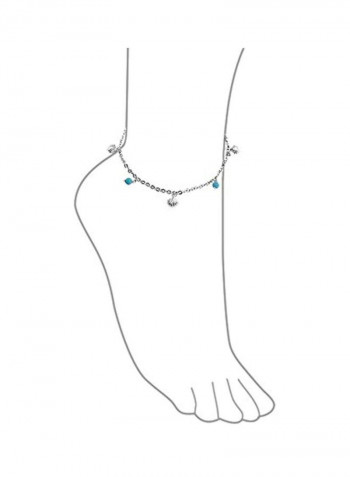 925 Sterling Silver Seashell Design Anklet