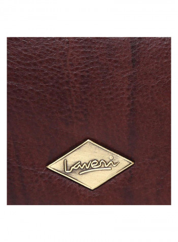 Leather Stitch Detailed Crossbody Bag Brown