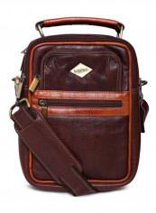 Leather Stitch Detailed Messenger Bag Brown reviews Leather Stitch Detailed Messenger Bag Brown