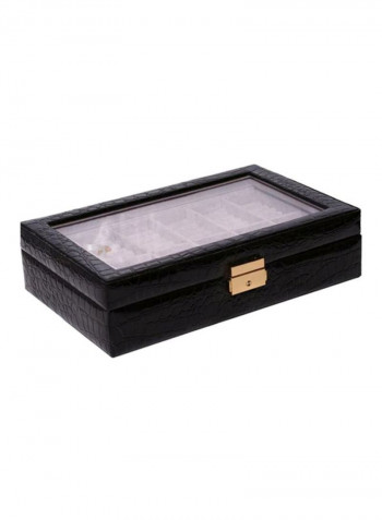 Leather Ring And Cufflinks Jewelry Box