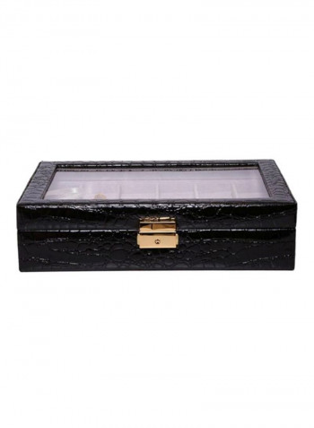 Leather Ring And Cufflinks Jewelry Box