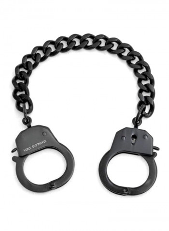 Stainless Steel Handcuff Curb Chain Link Bracelet