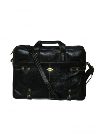 Genuine Leather Designer Office Bag For Travel Black