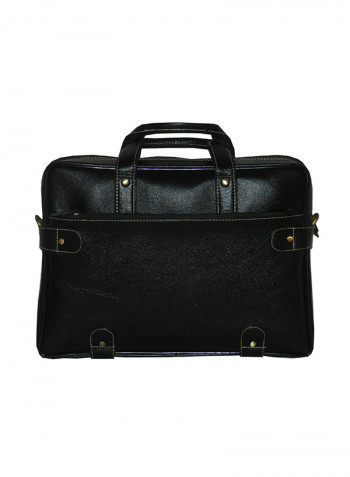 Genuine Leather Designer Office Bag For Travel Black