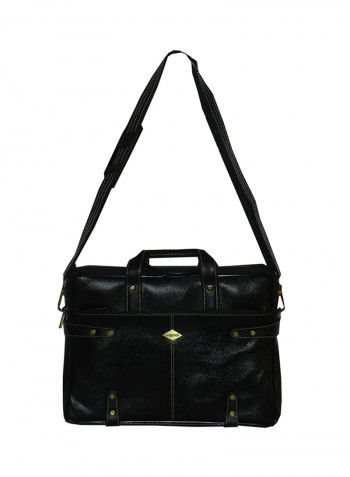Genuine Leather Designer Office Bag For Travel Black