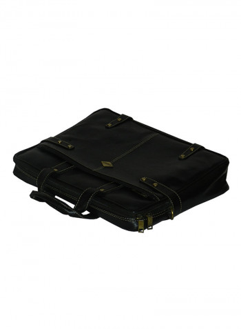 Genuine Leather Designer Office Bag For Travel Black