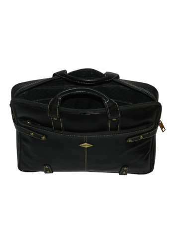 Genuine Leather Designer Office Bag For Travel Black