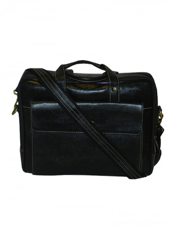 Genuine Leather Designer Office Bag For Travel Black