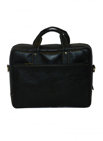 Genuine Leather Designer Office Bag For Travel Black