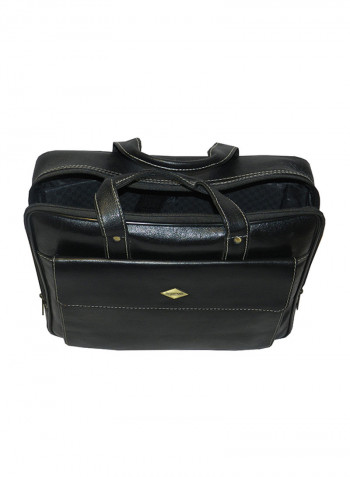 Genuine Leather Designer Office Bag For Travel Black