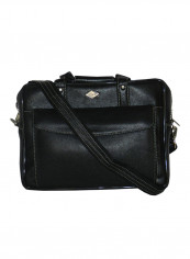 Genuine Leather Designer Office Bag For Travel Black