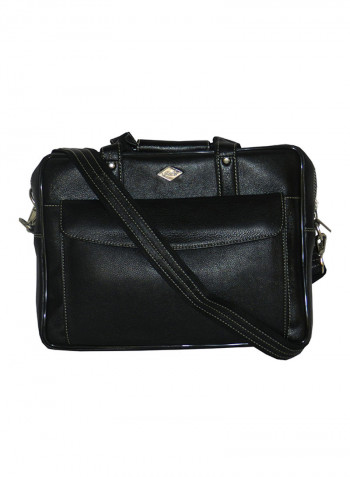 Genuine Leather Designer Office Bag For Travel Black