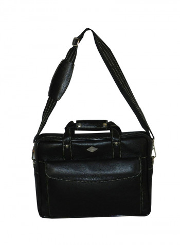 Genuine Leather Designer Office Bag For Travel Black