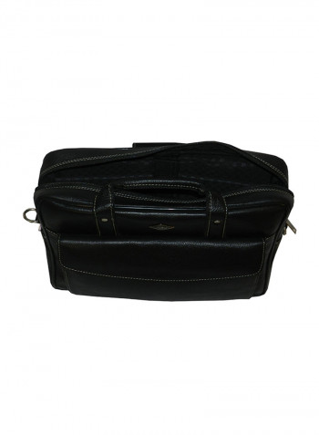 Genuine Leather Designer Office Bag For Travel Black