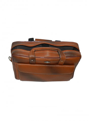 Genuine Leather Designer Office Bag For Travel Tan