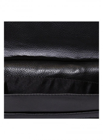 Leather Stitch Detailed Crossbody Bag Black